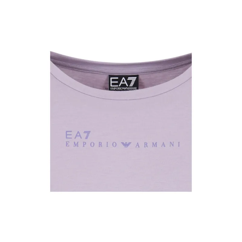 EMPORIO ARMANI EA7 SS25 Regular T Shirt Women's Lavender Gray-3