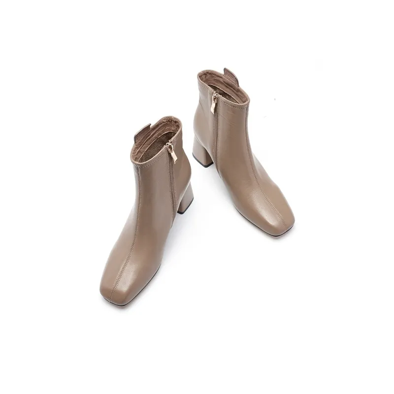 EBLAN Ankle Boots Women's Apricot-2