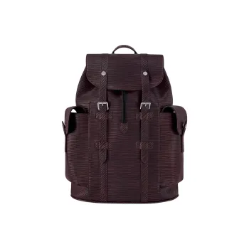 LOUIS VUITTON CHRISTOPHER Epi XL Leather Backpack Medium Size Men's Brown
