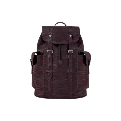 LOUIS VUITTON CHRISTOPHER Epi XL Leather Backpack Medium Size Men's Brown