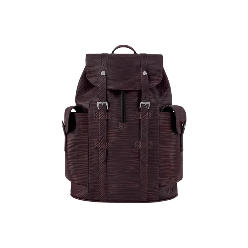 LOUIS VUITTON CHRISTOPHER Epi XL Leather Backpack Medium Size Men's Brown-0
