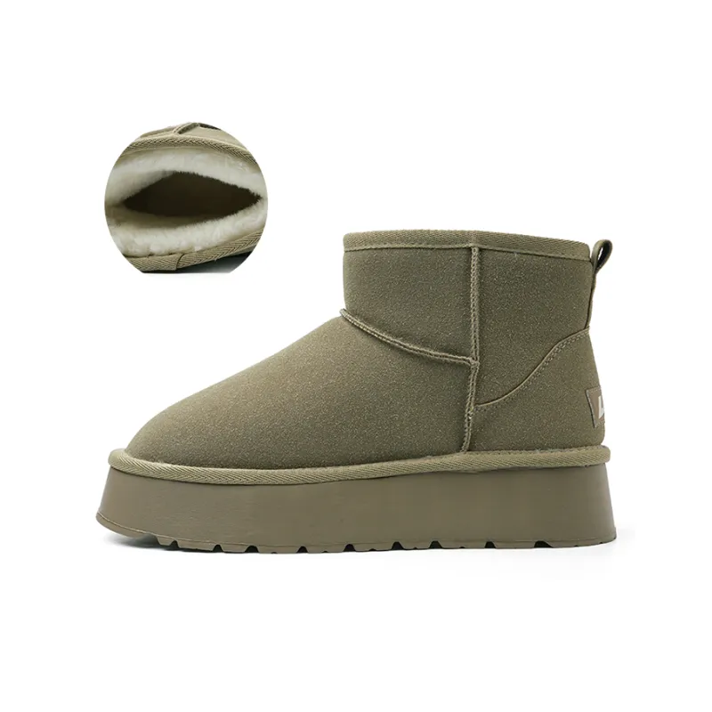 Warrior Warrior Wear Resistant Crew Snow Boots Women's Khaki-0