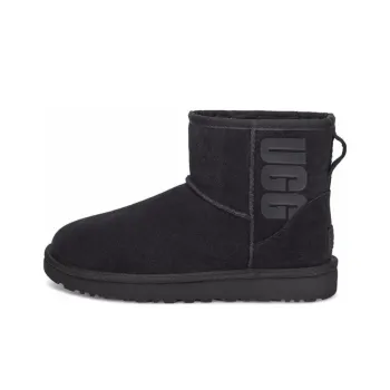 UGG Classic Mini UGG Rubber Logo 'Black' Women's