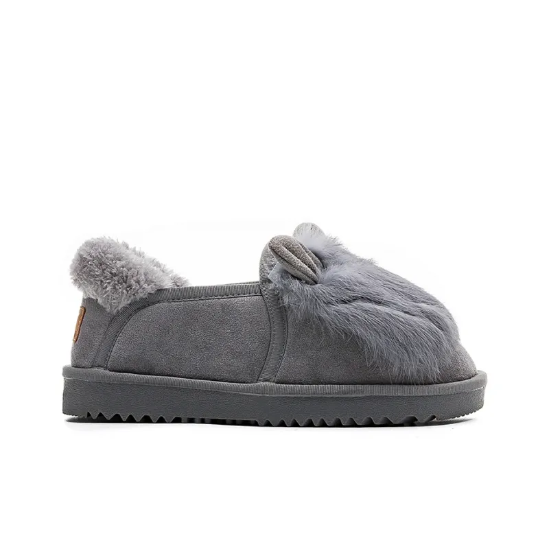 Warrior Warm Wear Resistant Slip Resistant Short Snow Boots Women's Gray-1
