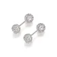 Ultra-Shiny Round Stud Earrings-S999 Fine Silver