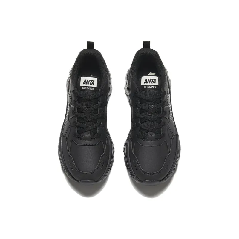 Anta Cushioned Slip-Resistant Low-Top Running Shoes Women's Black-2