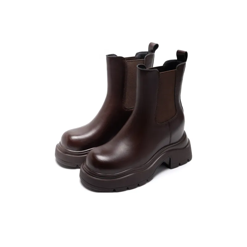 KODI Short Chelsea Boots 9CM Women's Brown-6