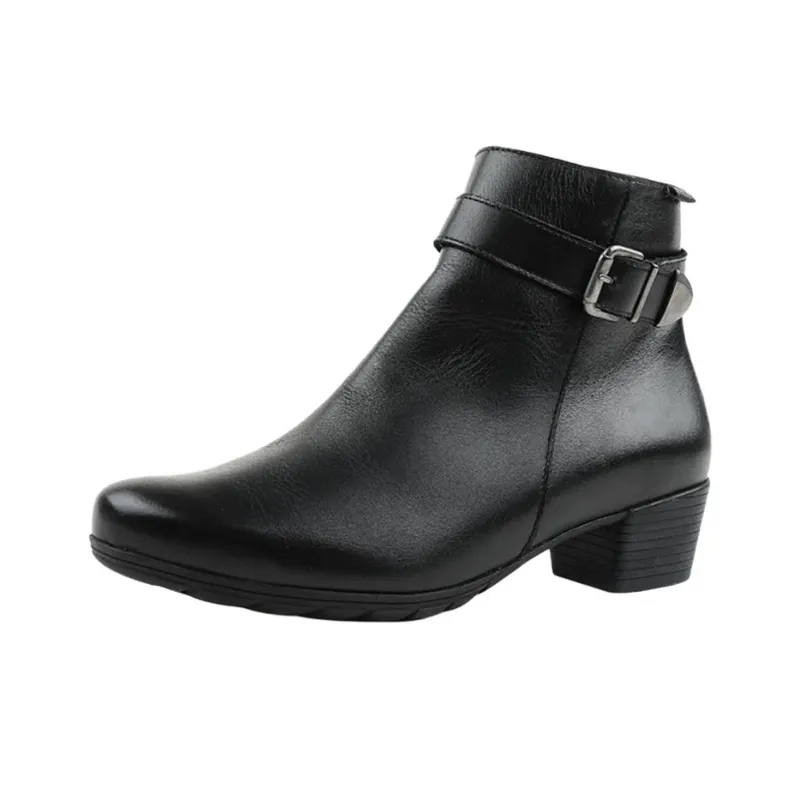 MEPHISTO Ankle Boots 4cm Women's Black-1