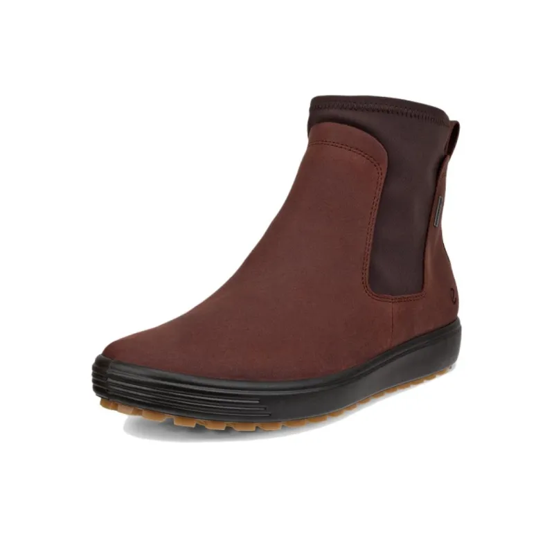 Ecco Soft 7 Short Chelsea Boots Women's Red-1