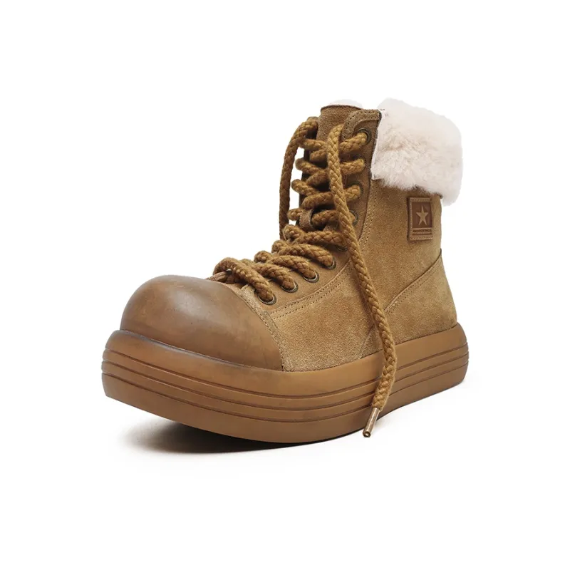 FAPAI Warm Water Resistant Wear Resistant Cushioning Coverage Short Snow Boots Unisex-4