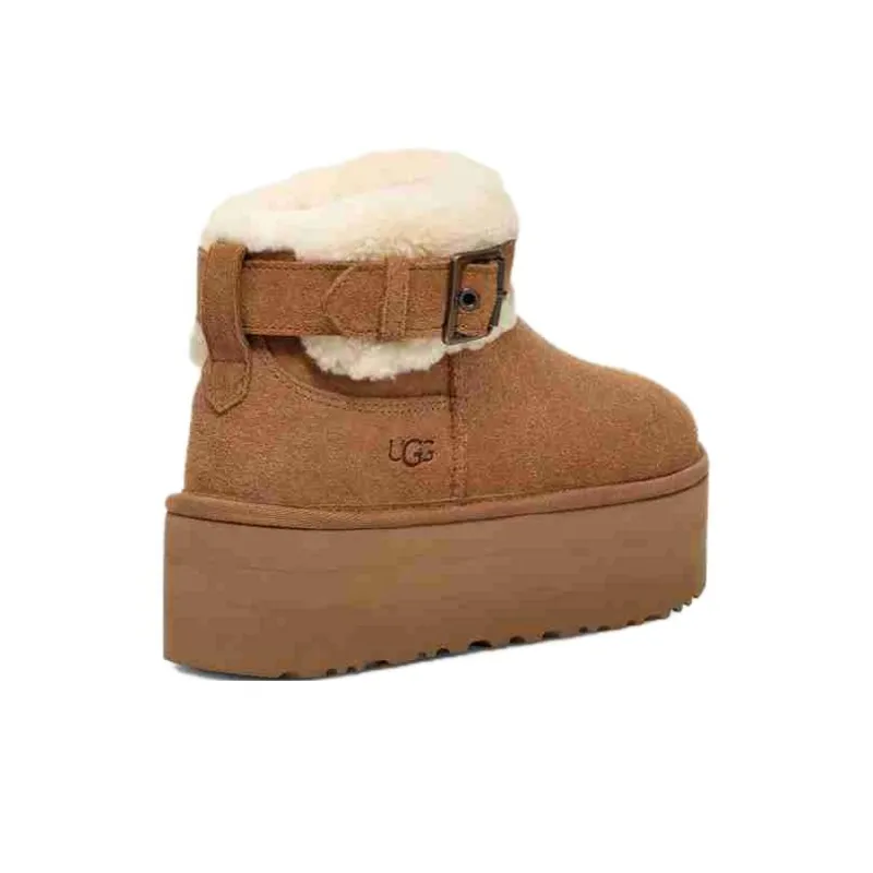 UGG Ultra Mini Belted Roller Boot Chestnut Women's-3