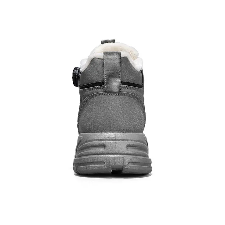 Warrior Short Mid Calf Martin Boot Unisex Gray-4