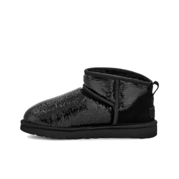 UGG Classic Ultra Mini Boot Mirror Ball Black Women's