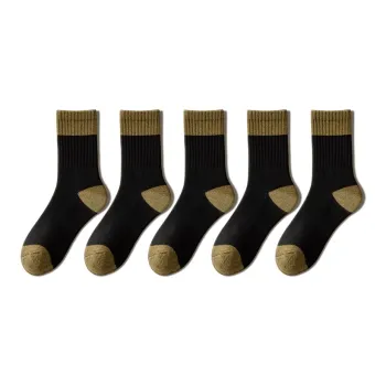 YINSHILIANGPIN Mid Calf Socks Men's 5 Pack