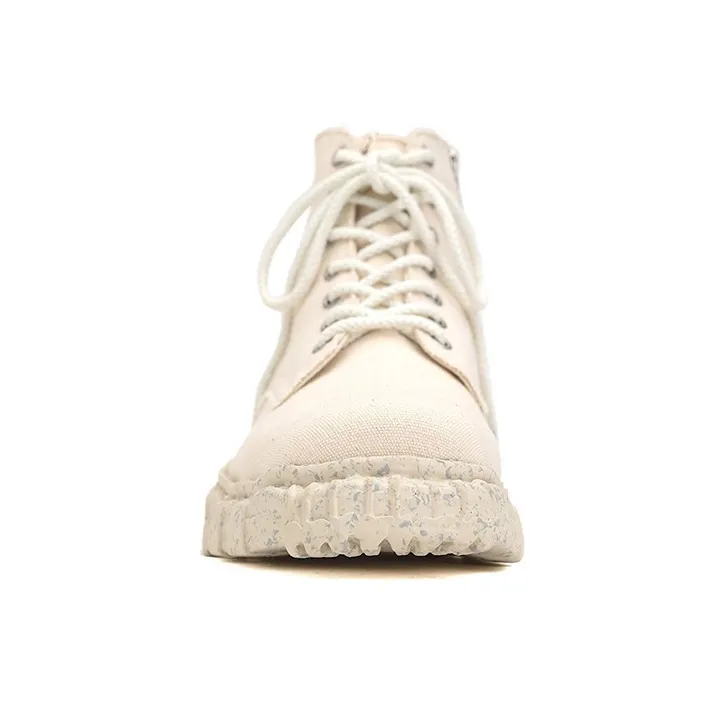 MIHARA YASUHIRO Vintage Like Sole Ankle Boots Unisex White-2