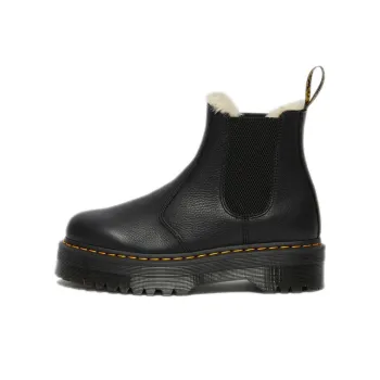 Dr.Martens 2976 Faux Fur Lined Platform Chelsea Boots 'Black' Women's