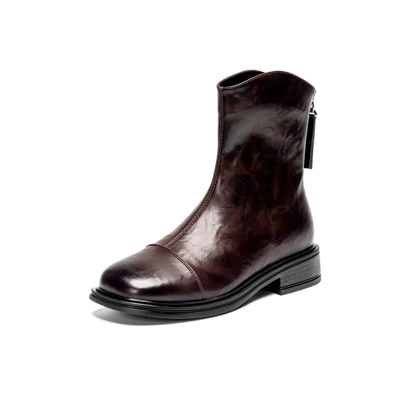 EXULL Q Ankle Boots Women's Dark Brown-1