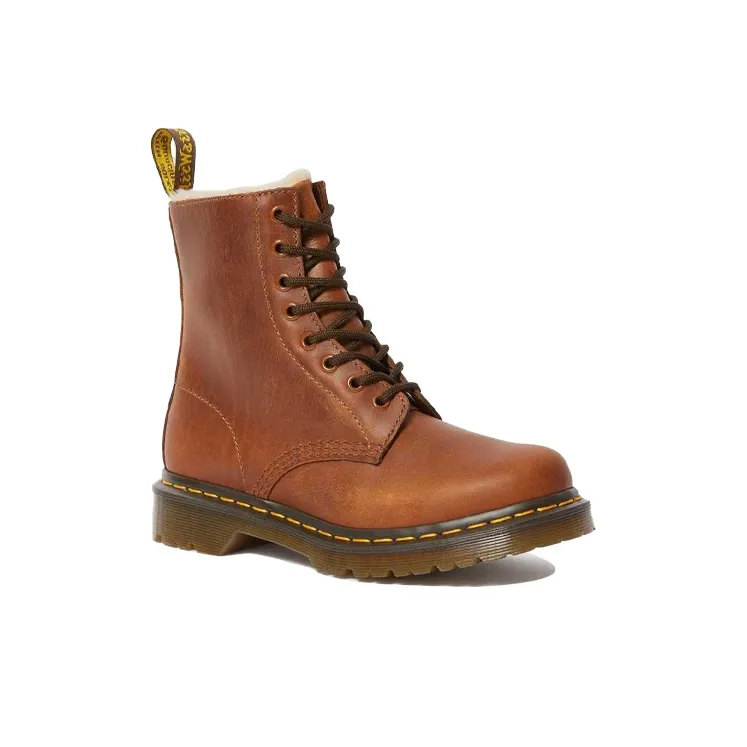 Dr.Martens 1460 Faux Fur Lined Brown Women's-2
