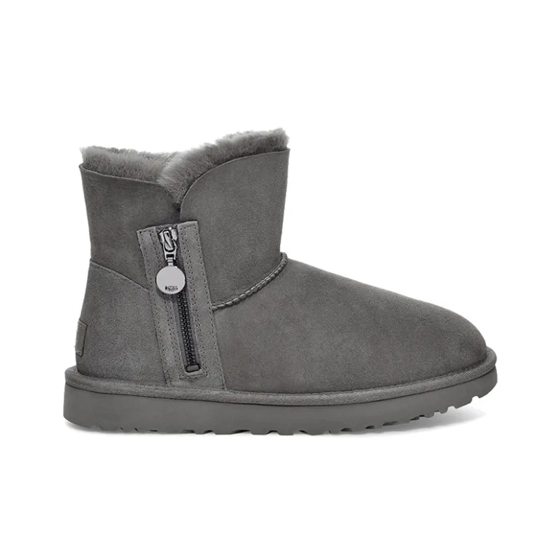 UGG Bailey Zip Mini Fleece Lined Gray Women's-1