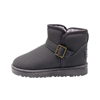 Warrior Warm Wear Resistant Height Increasing Short Snow Boots Women's Gray