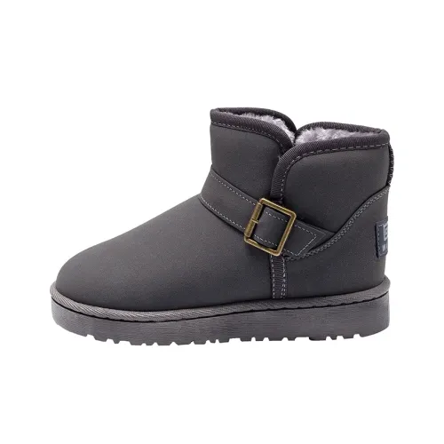 Warrior Warm Wear Resistant Height Increasing Short Snow Boots Women's Gray