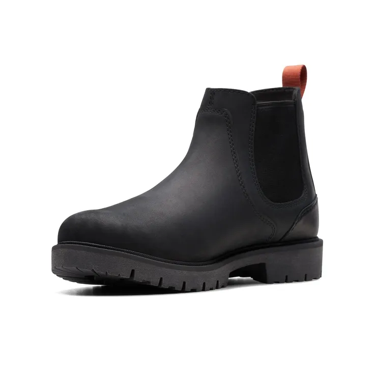 Clarks Losdale Collection Short Chelsea Boots Men's Black-1