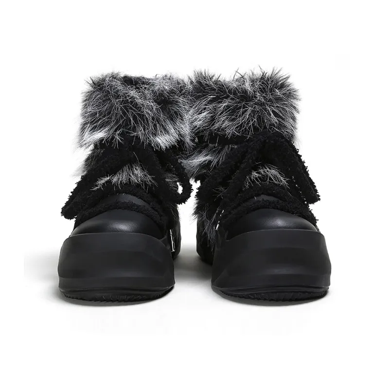 ADCDAVINCI Stardust Series Warm Wear Resistant Height Increasing Snow Boots Unisex Black-3