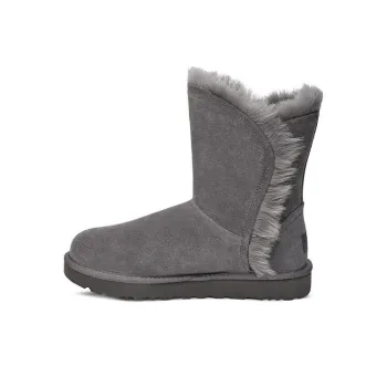 UGG Classic Short Fluff High Low Fleece Lined Gray Women's