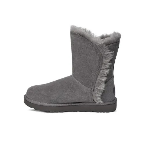 UGG Classic Short Fluff High Low Fleece Lined Gray Women's