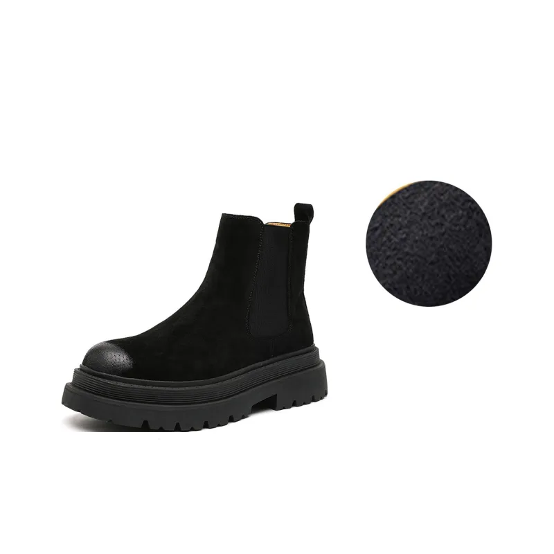 Dounkol Smart And Cool Short Chelsea Boots 5cm Men's Yellow-21