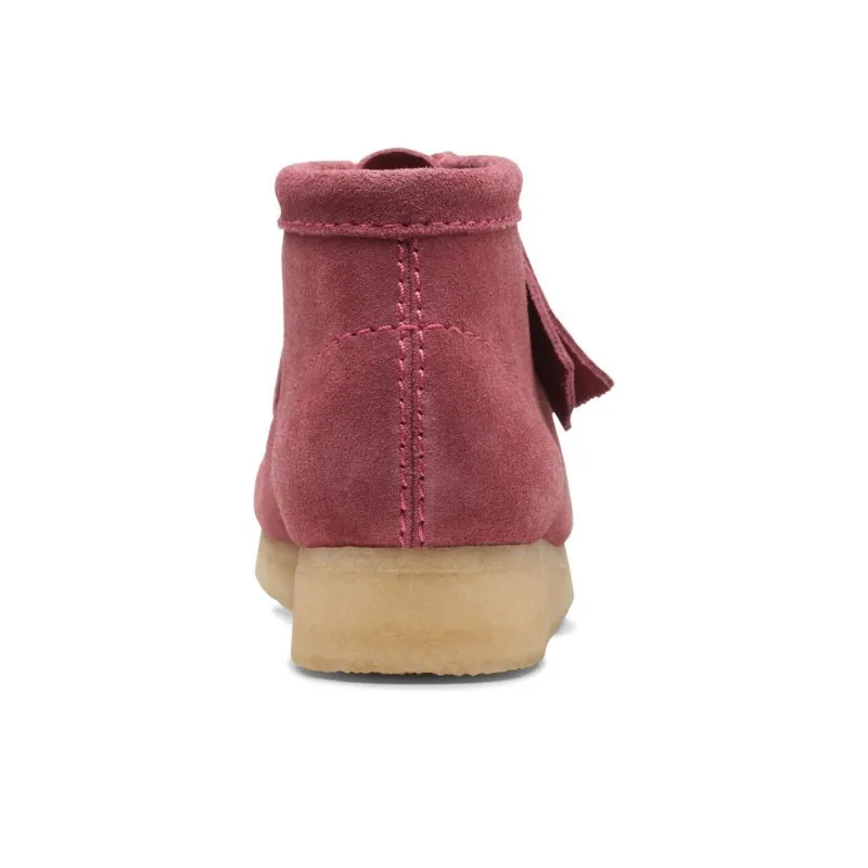 Clarks Originals Wallabee Boot Rose Pink Suede Women's-3