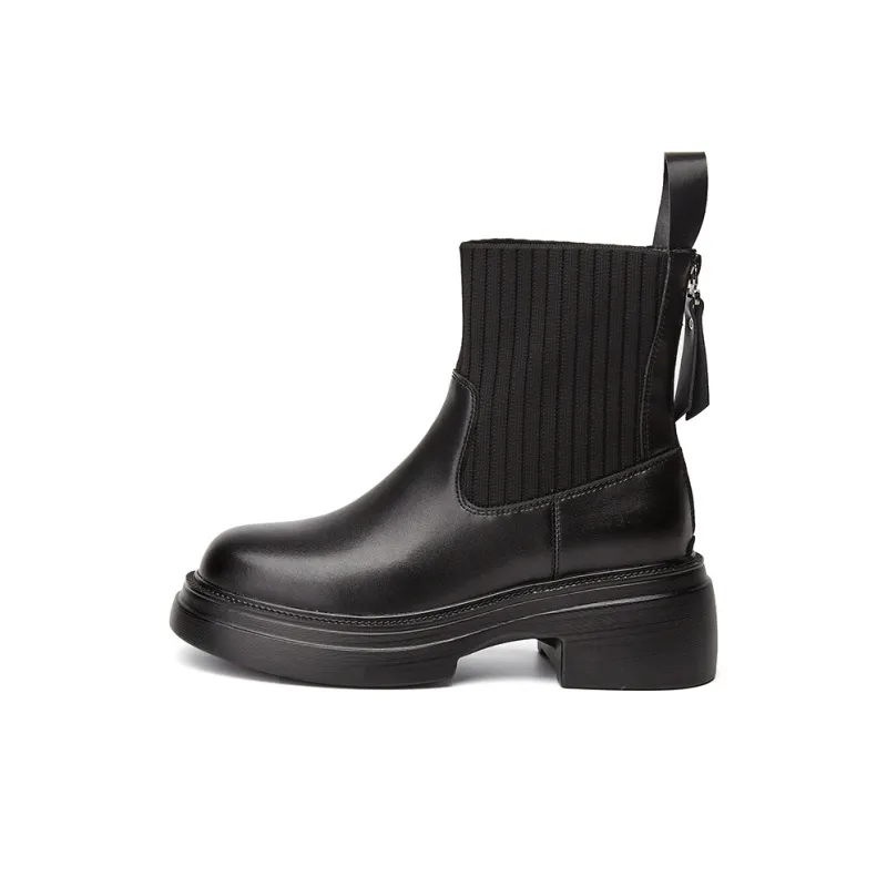 DAPHNE Ankle Boots Women's Black/Beige-0