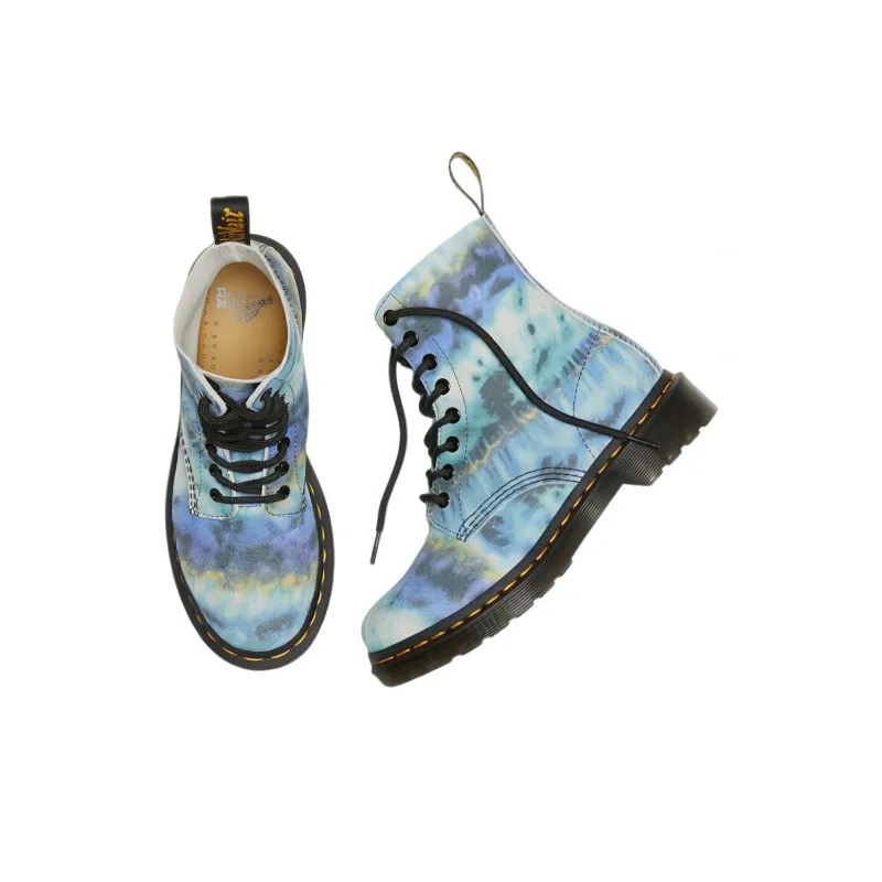Dr. Martens 1460 Pascal Leather Lace Up Boot Blue Summer Tie Dye Women's-2