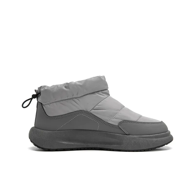 Warrior Thermal Waterproof Abrasion Resistant Cushioning Slip Resistant Short Snow Boots Men's Light Gray-1