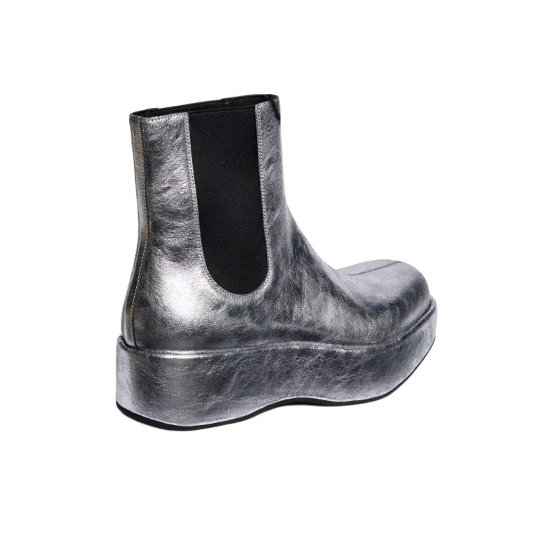 ZARA Short Chelsea Boots Men's Silver-4