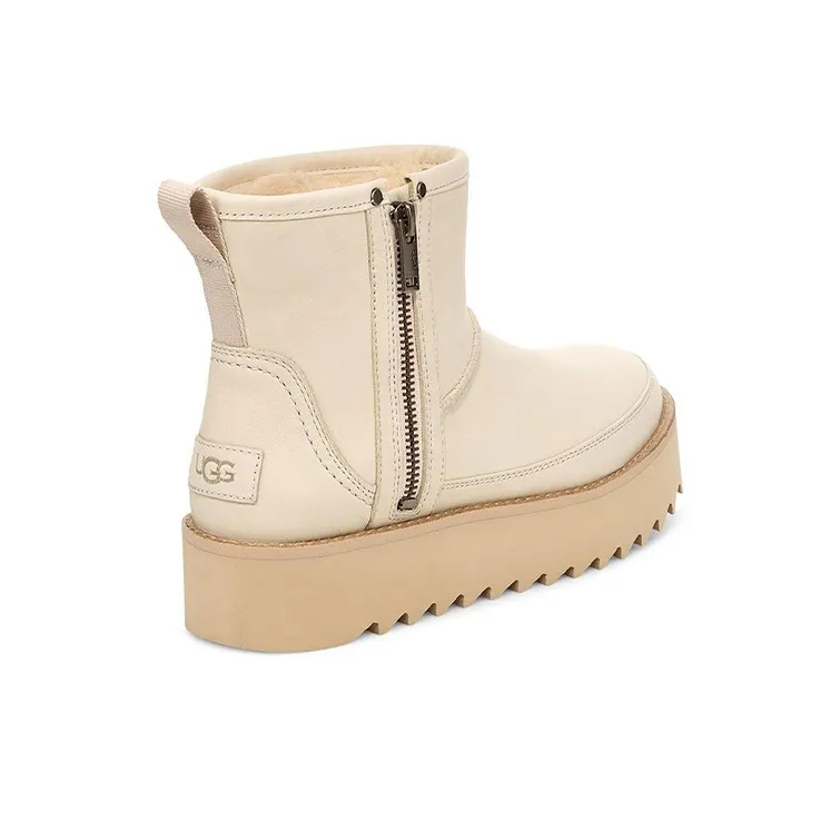 UGG F19 Classic Rebel Biker Mini Fleece Lined Pink Women's-3