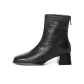 Black, Pleated Leather