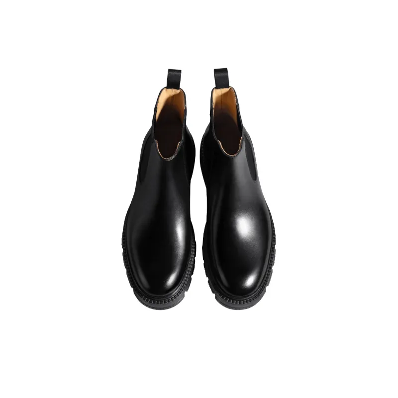 THOM WILLS Short Chelsea Boots Men's Black-2
