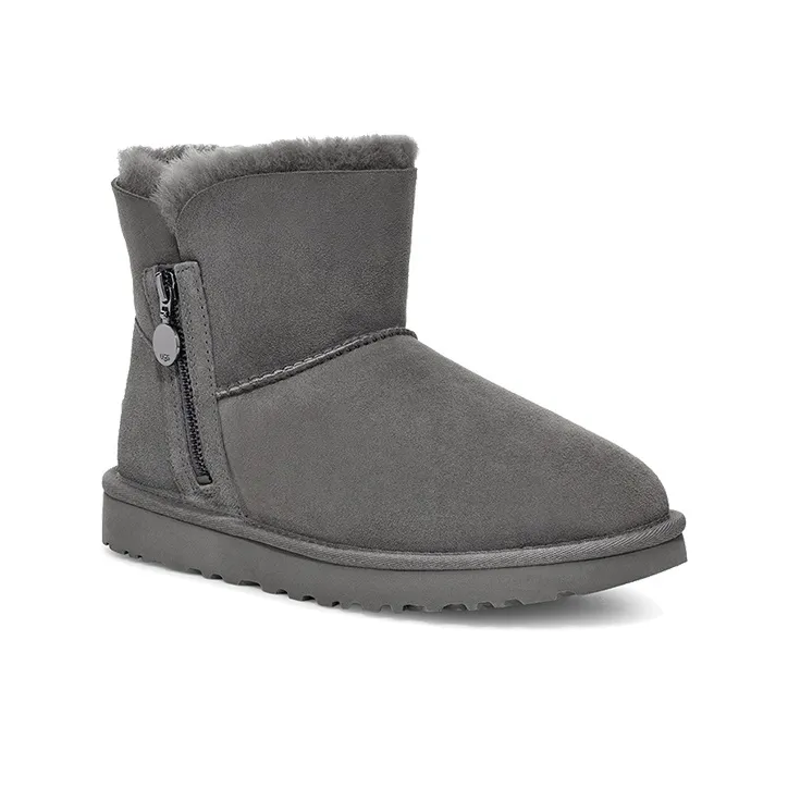 UGG Bailey Zip Mini Fleece Lined Gray Women's-2