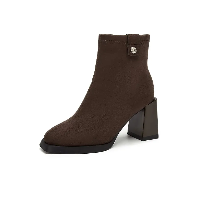 DAPHNE Ankle Boots Women's Coffee-4