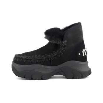 MOU Eskimo Warm And Wear-Resistant Short Snow Boots Women's Black
