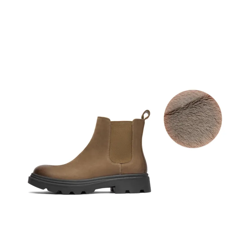BELLE Chelsea Boots Men Black, Khaki-0