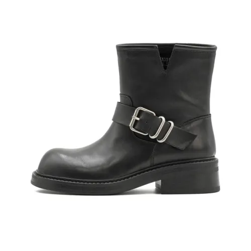Little Sue British Style Trendy Fall And Winter Streetwear Biker Boots Ankle Boots Women's