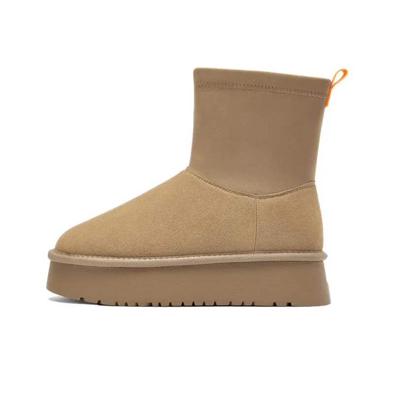DAPHNE Thermal Coverage Height Increasing Abrasion Resistant Slip Resistant Short Snow Boots Women's-3