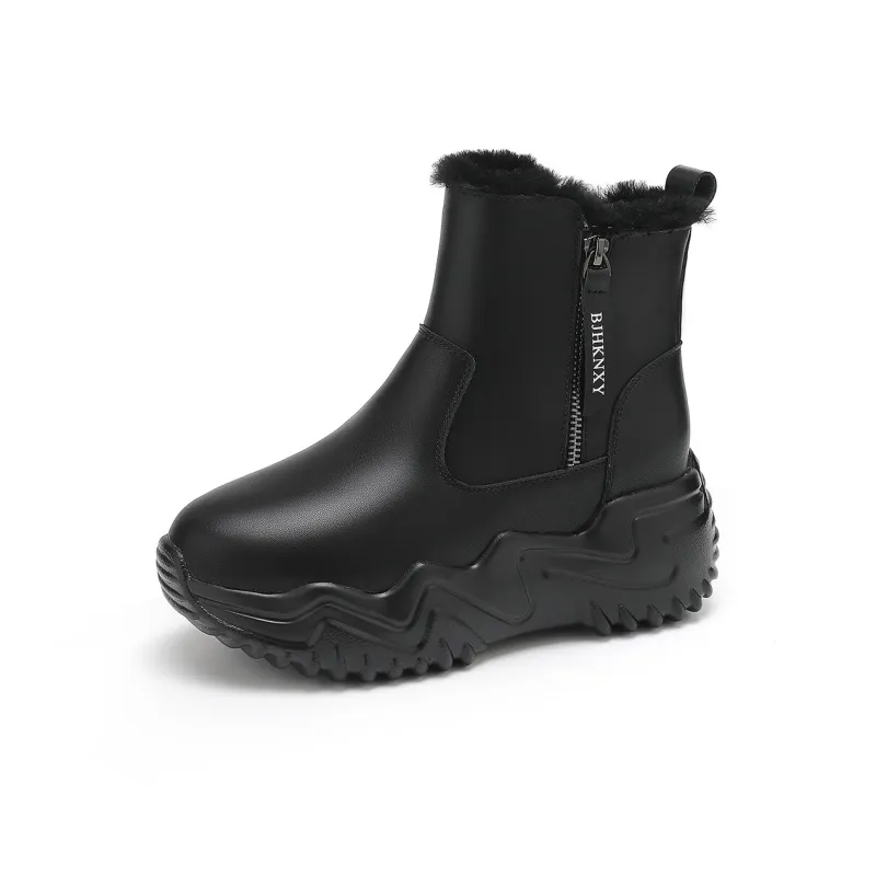 BAIJIHONG Thermal Height Increase Short Snow Boots Women's-8