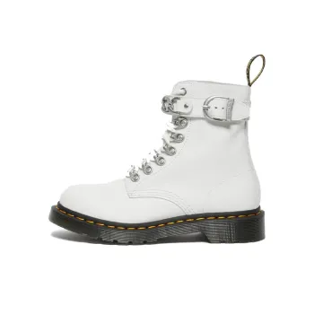 Dr.Martens 1460 Pascal Chain Leather Lace Up Boot 'White' Women's