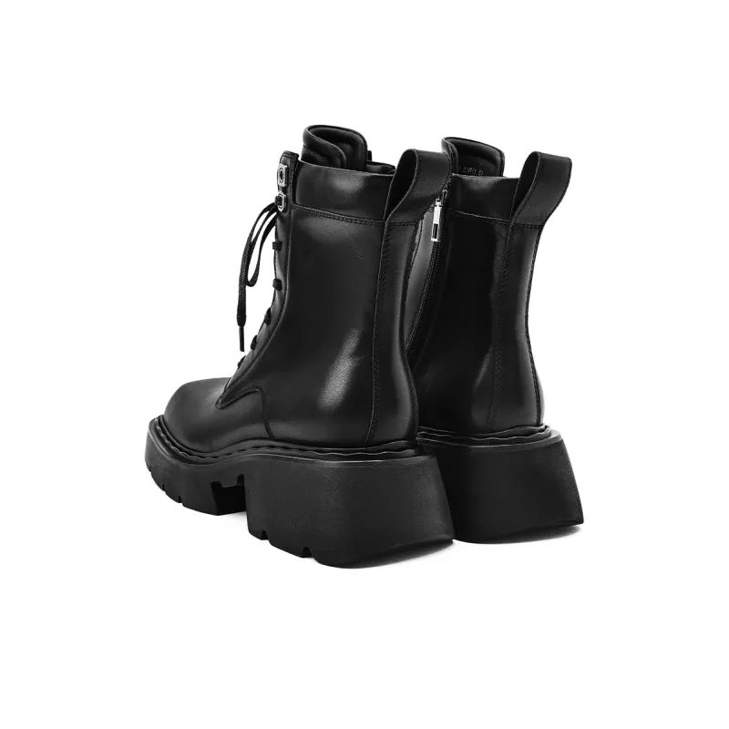 KMD Genuine Leather Ankle Boots 7CM Women's-8