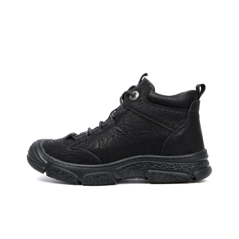 Wit Ankle Boots Men Black-0