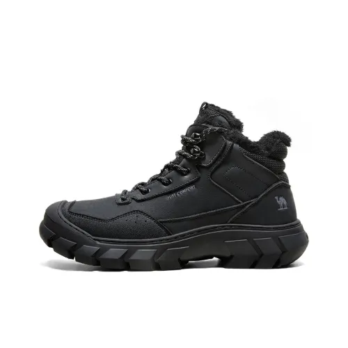 CAMEL Warm Wear-Resistant Height Increasing Short Outdoor Boots Men's Black