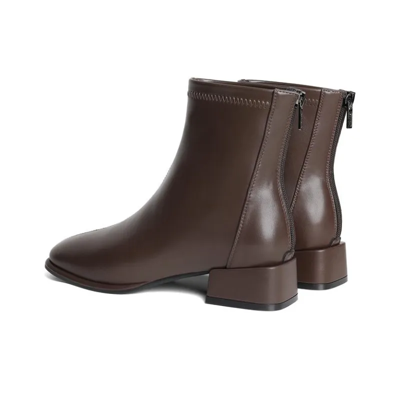 Senda Ankle Boots Women's Black/White/Brown-17
